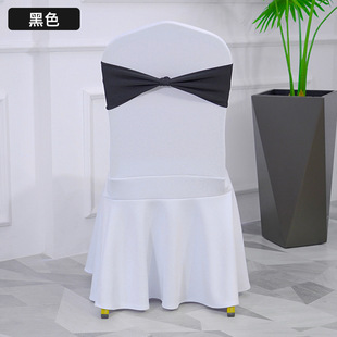 High-end Thickened Non-binding Chair Back Flower Hotel Special Elastic Chair Cover Bow Banquet Wedding Stool Chair Back Decoration