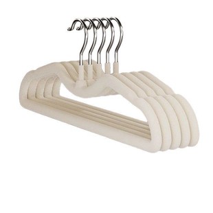 Short Neck Flocking Hanger Household Hanging Clothes Shrink Neck Short Space-saving Seamless Anti-slip Anti-shoulder Corner Clothes Support