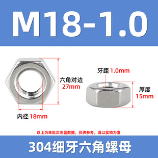 304 stainless steel nut hex nut 201 nut 316 screw cap fine tooth counter wholesale