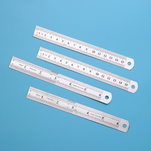 15CM steel ruler 15 metric inch stainless steel ruler 150MM steel ruler cross-border straight for wholesale in stock and fast delivery