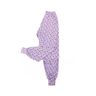 Autumn and winter middle-aged women's floral fleece-lined autumn pants high waist padded mother pants plus size warm pants stall wholesale