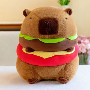 Backpack Capybara Plush Toy Ugly Cute Nose Chick Capibala Doll Doll Hamburger Capybara King Rag Doll