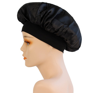 Cross-border Explosions Wide-brimmed Hair Band Women's Chemotherapy Cap Autumn and Winter Moon Beauty and Hair Care Hat High Elastic Sanding Nightcap