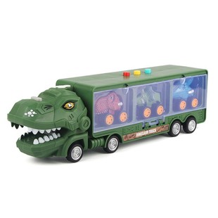 Cross-border dinosaur car toy inertial sound and light toy simulation dinosaur spray car model storage car boy toy