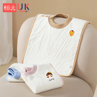 Coral fleece children's wash towel bib four seasons non-wet clothes multi-functional waterproof towel brushing face towel gargle towel