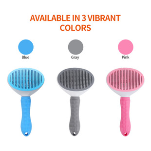Cross-border pet comb to float hair comb one-button faded cat comb dog long and short hair self-cleaning comb open knot comb wholesale