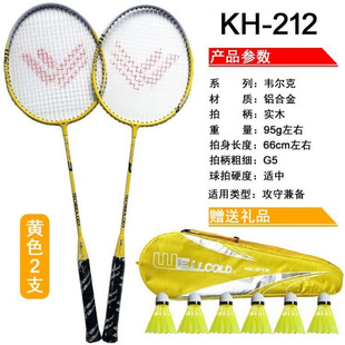 Double-shot offensive beginner family suit resistance training badminton students adult male and female one durable