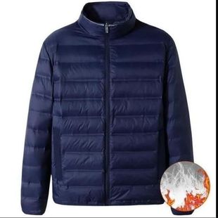 Anti-season fat man light down cotton-padded jacket men's ultra-thin lightweight thin plus fat plus large size fat man new