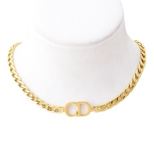European and American Fashion necklace combination CD necklace women simple Joker Net red letter personality clavicle chain wholesale