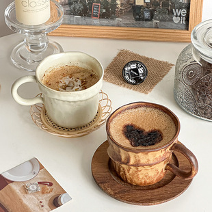 Mooney vintage stoneware kiln glaze ceramic mug shaped coffee latte cup niche cup cappuccino cup
