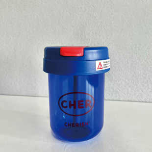 Girls Water Cup New Cute Plastic Ton Cup Student Internet Popular High Color Value Milk Juice Coffee Cup Suction Cup