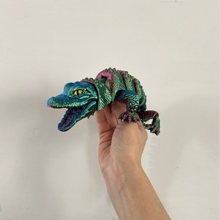 3D печать крокодила в одном суставе рот может быть подвижной игрушкой для детей модель животных