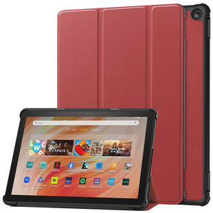 Для Amazon Fire HD 10,1 дюйма 2023 модели Кастер Защитный чехол три складные кронштейны жесткий корпус