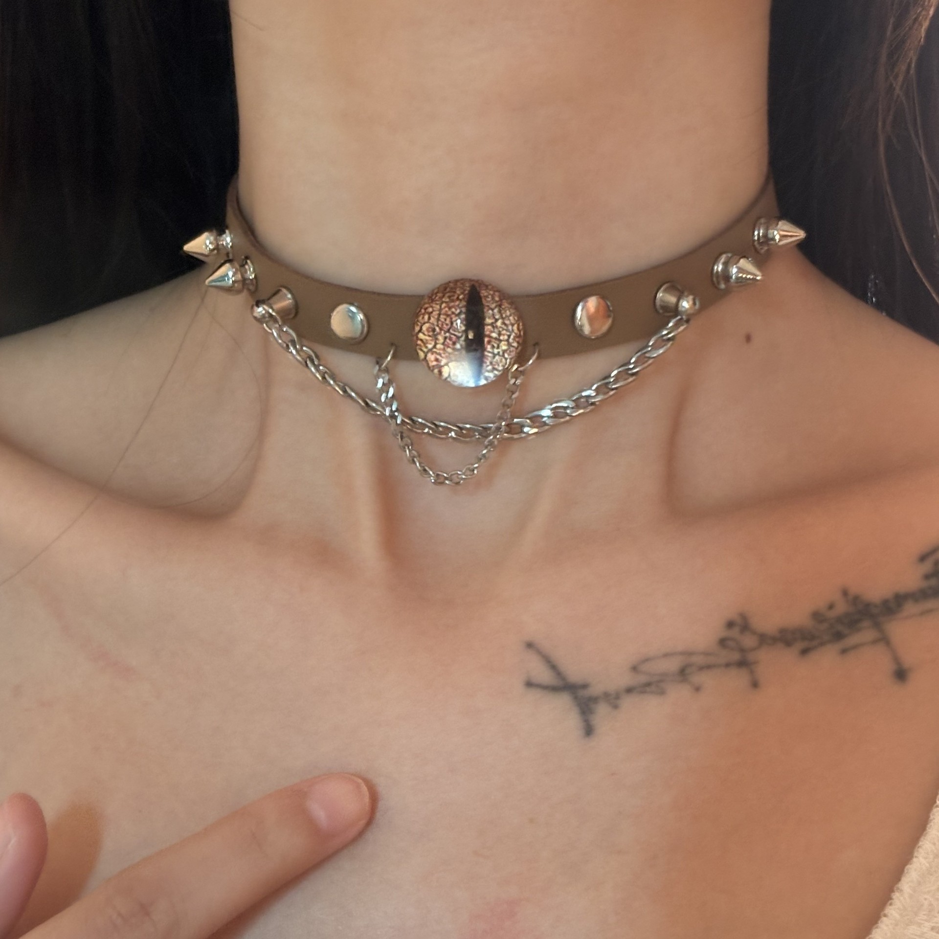 European and American style black men's neck chain hip-hop punk rock pu leather collar women's neck strap skull rivet necklace jewelry women