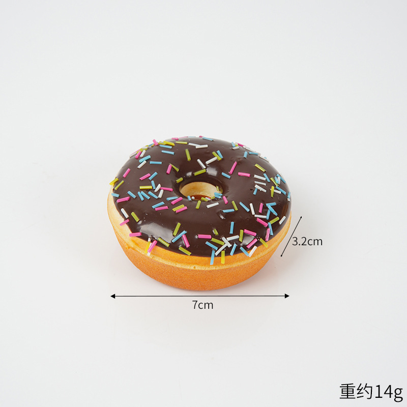PU 대형 시뮬레이션 도넛 음식 놀이 모델 시뮬레이션 디저트 케이크 빵 냉장고 스티커 디저트 테이블 장식 장식품