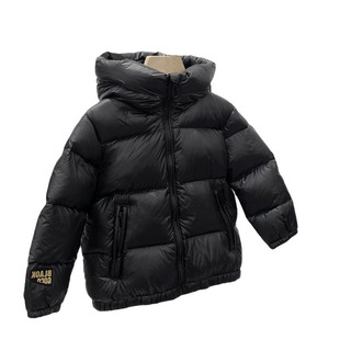 Black Gold Children's Down Jacket Short Thickened Winter New Warm Hooded Bread Suit for Boys and Girls
