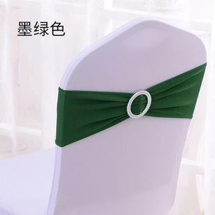 Hotel Stretch Chair Cover Decorative Buckle Strap Stretch Banquet Chair Cover Tie-free Stretch Strap Back Bow