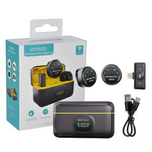 Wm820 Microphone Another Collar Magnetic Charging Warehouse Full Power 35 Hours Endurance Noise Reduction Reverberation K Song Cross-border Recognition