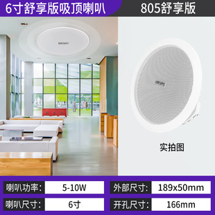 Eodexo Ceiling Speaker Embedded Ceiling Background Music Coaxial Audio Broadcast System Set