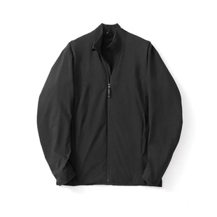 Outdoor Spring Men's Lightweight Breathable Windproof Waterproof Adhesive Jacket Soft Case Wind Case Full Zip Training Outside Collar