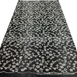 2025 New Arrival Full-width Silver Rice Tube Crystal Sequins Combination Beaded Tube Embroidery Fashion Evening Dress Foreign Trade Style