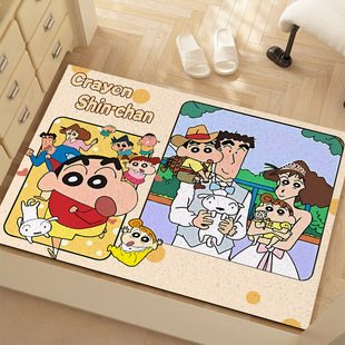 Crayon Shinchan коврик для входа в дверь ковер из диатомовой грязи мультяшный милый вход в дверь