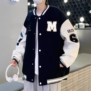 Baseball Suit Jacket Men's Spring and Autumn and Winter Trendy Brand American Style Ripper Handsome Youth Men's Loose Casual Jacket