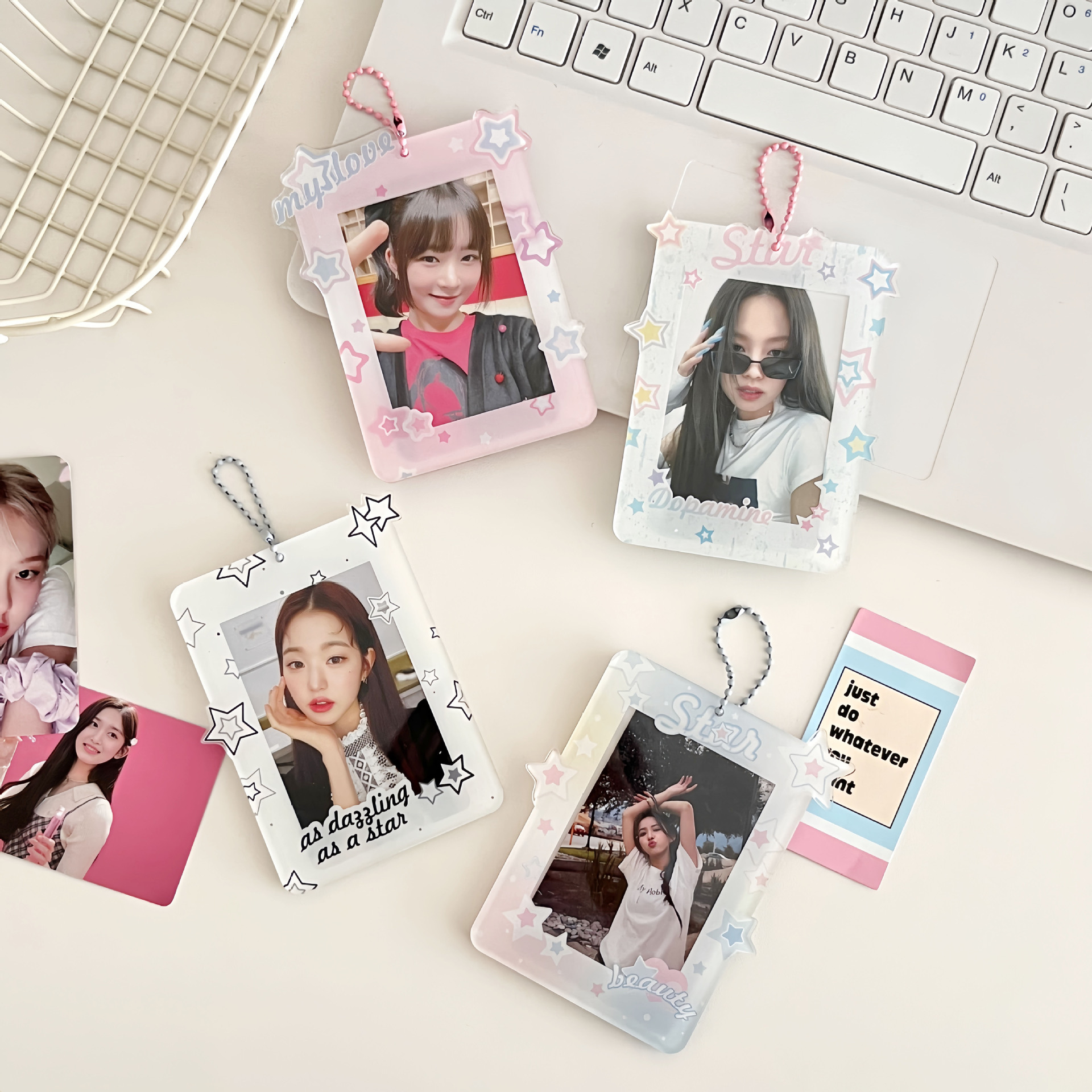 Original Y2K stars sweet cool acrylic card set card brick goo card goo plate desktop protection card Film card set