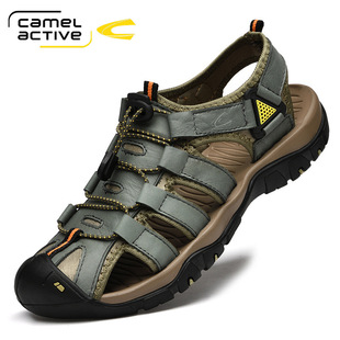 Немецкие динамические сандалии Camel, мужская летняя верхняя одежда для вождения, мужские спортивные повседневные сандалии с носком