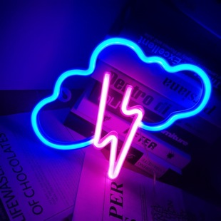 Трансграничные новые светодиодные неоновые облака Молния отмечает лунную летучую мышь декоративные огни прямые поставки с фабрики