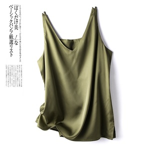 A generation of hair camisole women's V-neck inner coat beautiful back base sexy satin suit outer wear wholesale