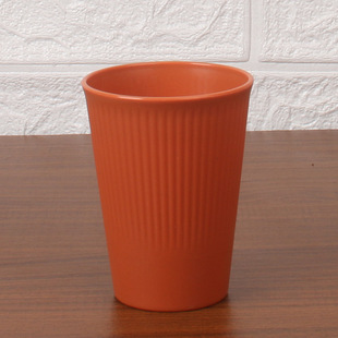 Striped Cup 8 Boxed Wheat Straw Household Water Cup Drop-resistant Handicap Cup Brush Cup Restaurant Juice Cup