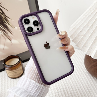 Чехол для iPhone 15 и 16 Pro Max с акриловой рамкой для фото, кремовый клей, матовая рамка, защита от падений