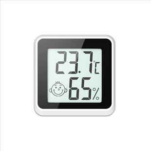 6045 Mini smiley face thermometer hygrometer with double-sided adhesive smart app connection