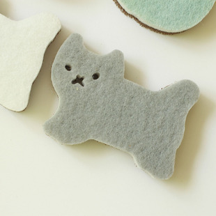 Export Japanese style 4 pieces of super cute kawaii cat sponge wipe bowl wipe pot wipe scouring pad loofah tendon