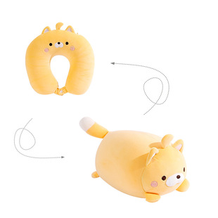 Deformable U-shaped pillow cartoon pillow dual-purpose pillow foam particle pillow nap pillow travel pillow with logo