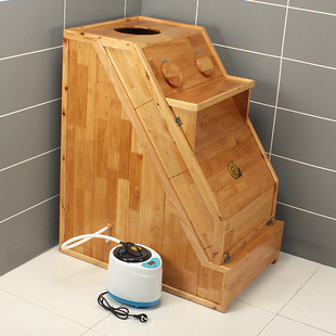 Khan Steam Room Household Single-person Sweat Steaming Wooden Box Fumigation Sweat Wet Sweating Body Sweating Beauty Salon Wooden Sauna Box