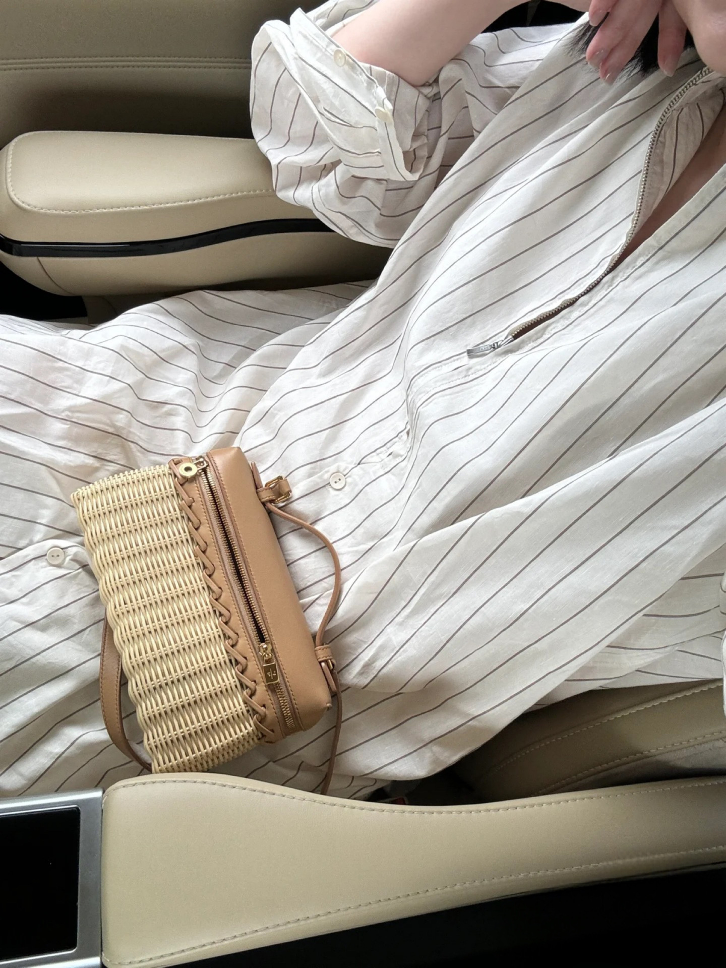 New LP19 Bamboo and Rattan Woven Lunch Box Bag, Pure Handmade Genuine Leather Box Bag, Shoulder Bag, Crossbody Bag, Handbag