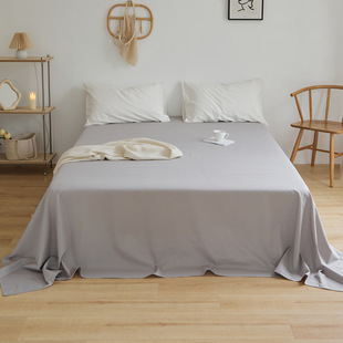 Breathable and Soft Pure Cotton Single Piece Pure Color Bed Bed Sheets Washed Cotton 100% Cotton Fitted Bed Sheets Single Piece Spring and Summer Four-Season Quilt Cover