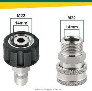 Explosions high-pressure water pipe joint M22-14 adapter 3/8 quick-connect thread conversion interface cleaning machine accessories