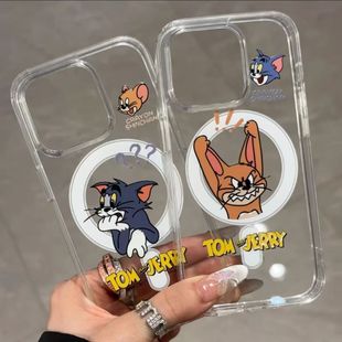 Jerry Tom for iPhone15/16 high permeability magnetic Apple 14/13PRO phone case 12/11PRO