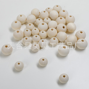 Solid Wood Through-Hole Wooden Beads 6-50mm Lotus Wood Loose Beads Round Balls Maple Wood Natural Color Round Wooden Beads Jewelry Accessories Wood Crafts