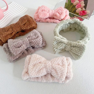 Japanese Microfiber Pineapple Large Bow Bag Headscarf Women's Face Waterproof Hair Band Home Washing Essential