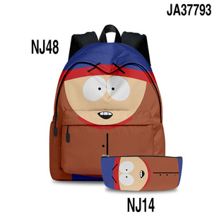 3D трансграничный новый рюкзак SOUTH PARK студенческий школьный пенал из двух предметов