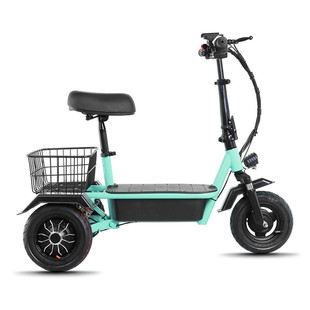 pDT Mini Folding Electric Tricycle Home Small Pick-up for Children Elderly Women Parent-Child Lightweight Battery