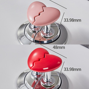 Universal Heart-Shaped Toilet Flush Button Switch for Nail Art, Free Shipping