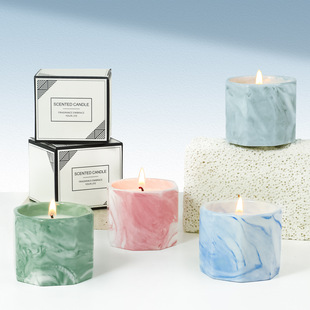 Cross-Border Ceramic Cup Candle Aromatherapy Atmosphere Gift Aromatherapy Candle High-End Fragrance Gift Souvenir