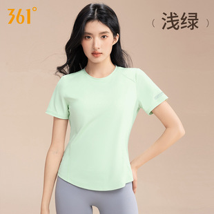 361 Sports Short-sleeved Women's Summer Thin Fitness Running Short-sleeved Women's T-shirt Training Clothes Yoga Clothes Sports Top for Women