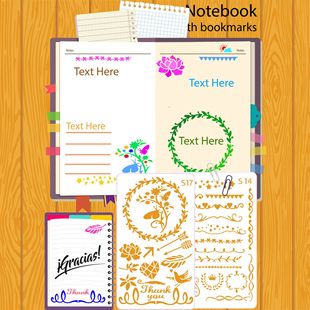 Amazon Hot Diary Painting Template Hollow Hand Account Template DIY Theme Lace Ruler 24 Drawing Board