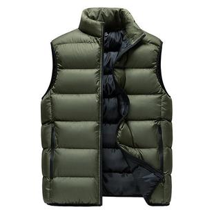 Men's Vest Autumn and Winter New Down Cotton Vest Men's Casual Sports Ware Thickened Warm Jacket Cross-border Men's Wear